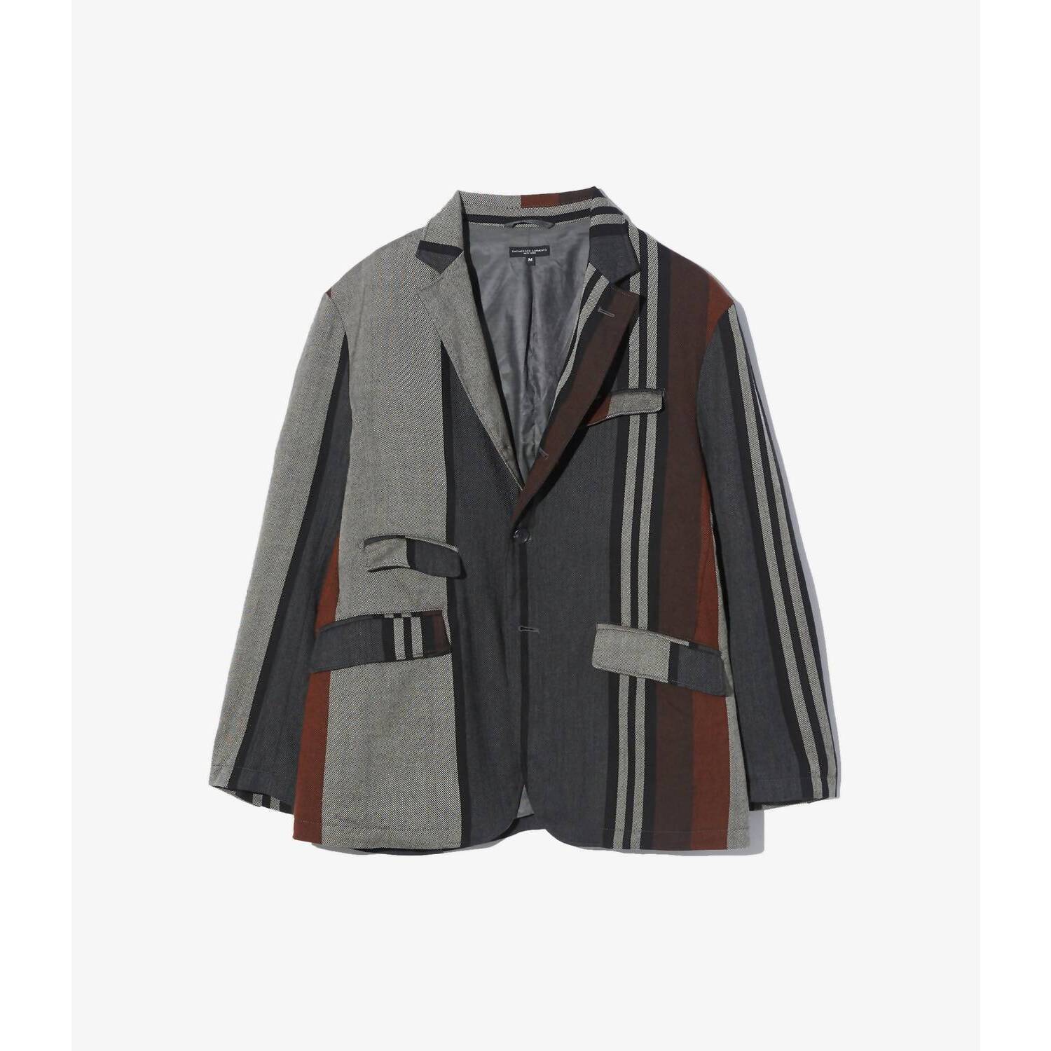 New Engineered Garments Men's Andover Jacket In Multi Color Wide Stripe